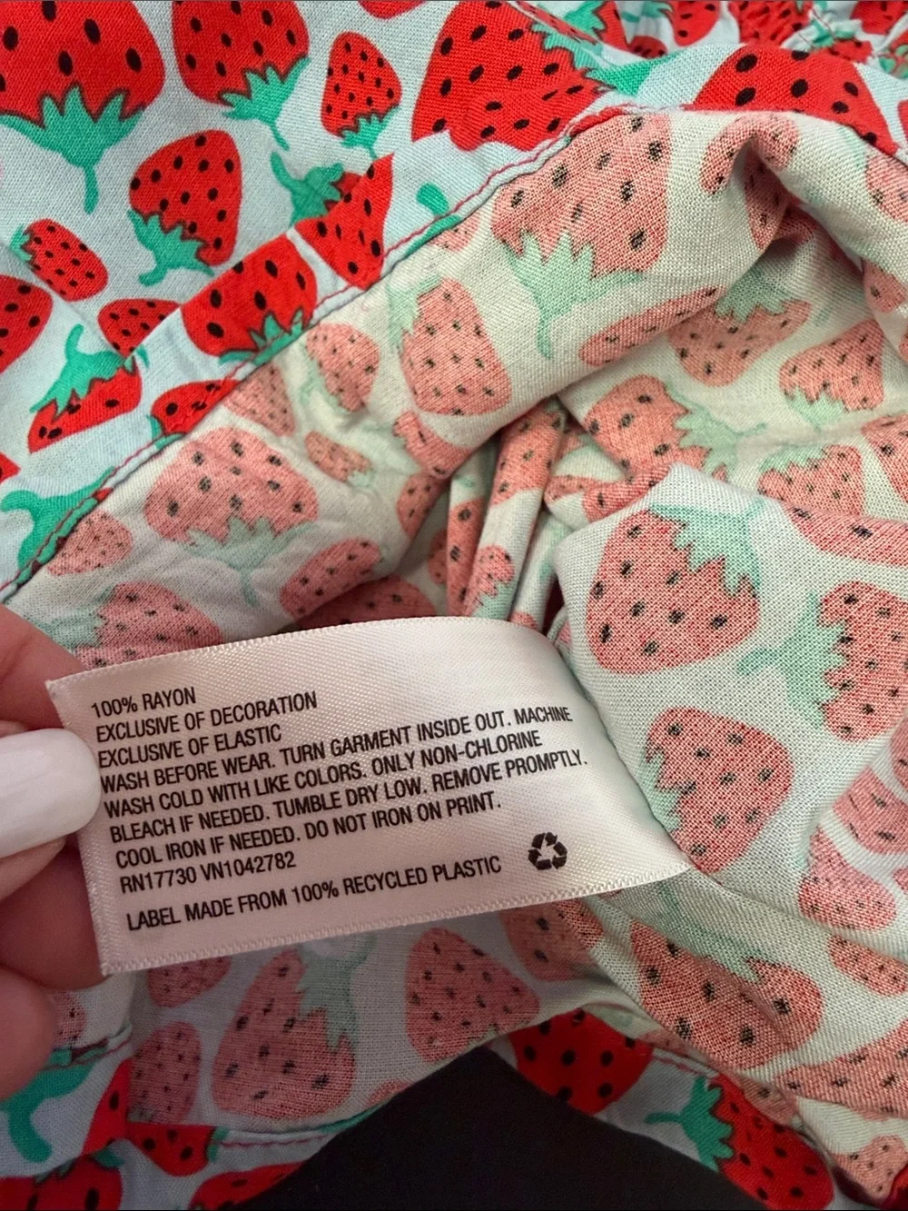 Cat & Jack girls Strawberry Tassel Swim Coverup dress size 4T